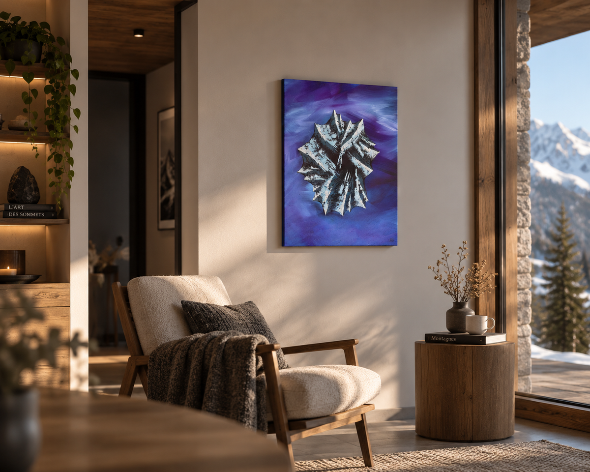 Cristal des Cimes — tableau acrylique original peint à la main en Suisse — VivasAlpine