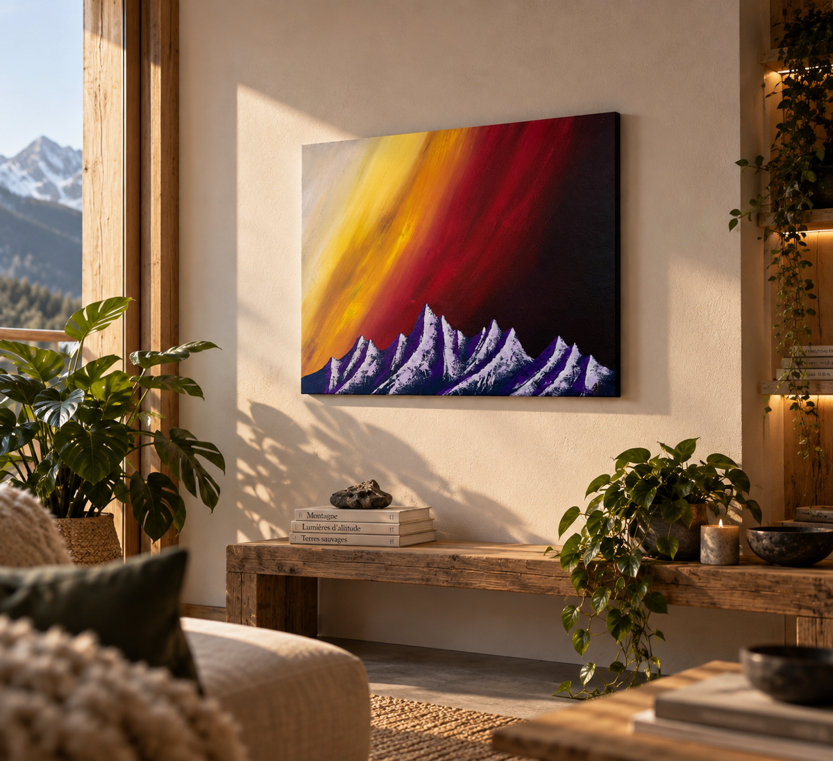 Cristal des Cimes — tableau acrylique original peint à la main en Suisse — VivasAlpine