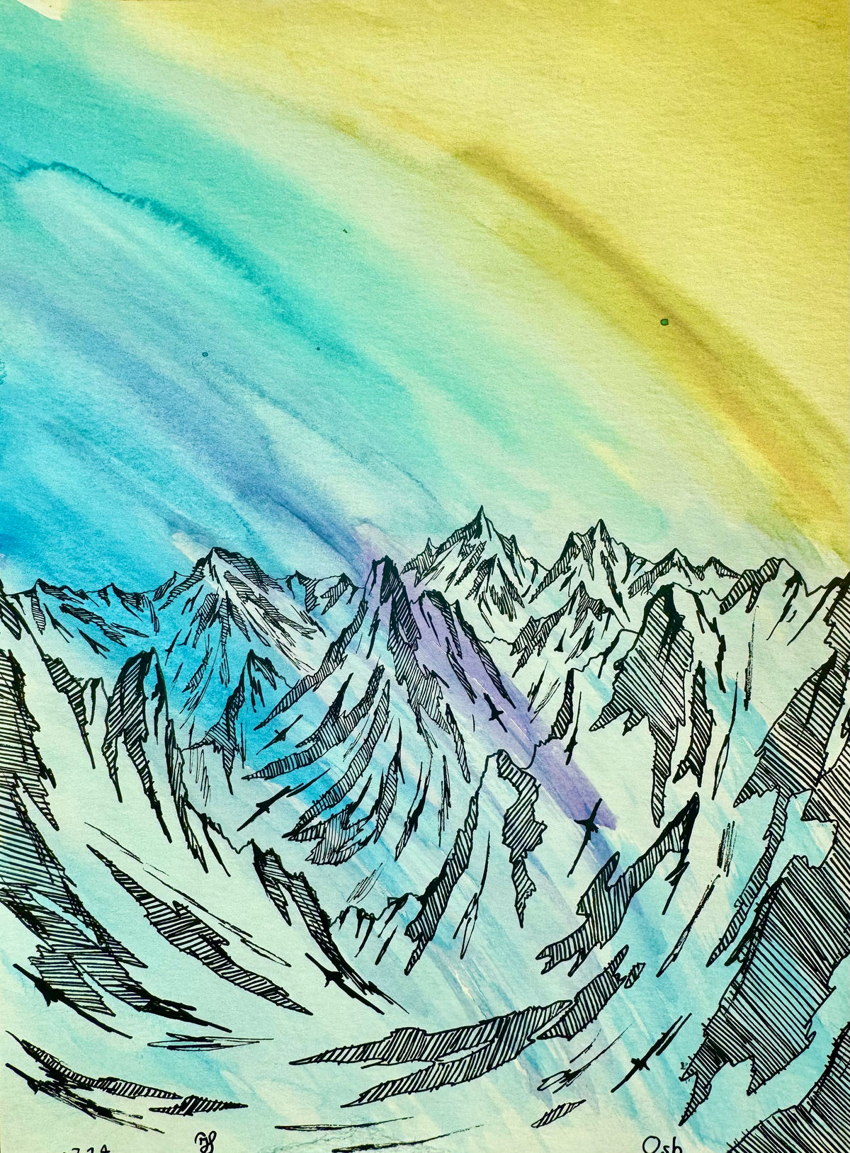 Osh – Aquarelle originale