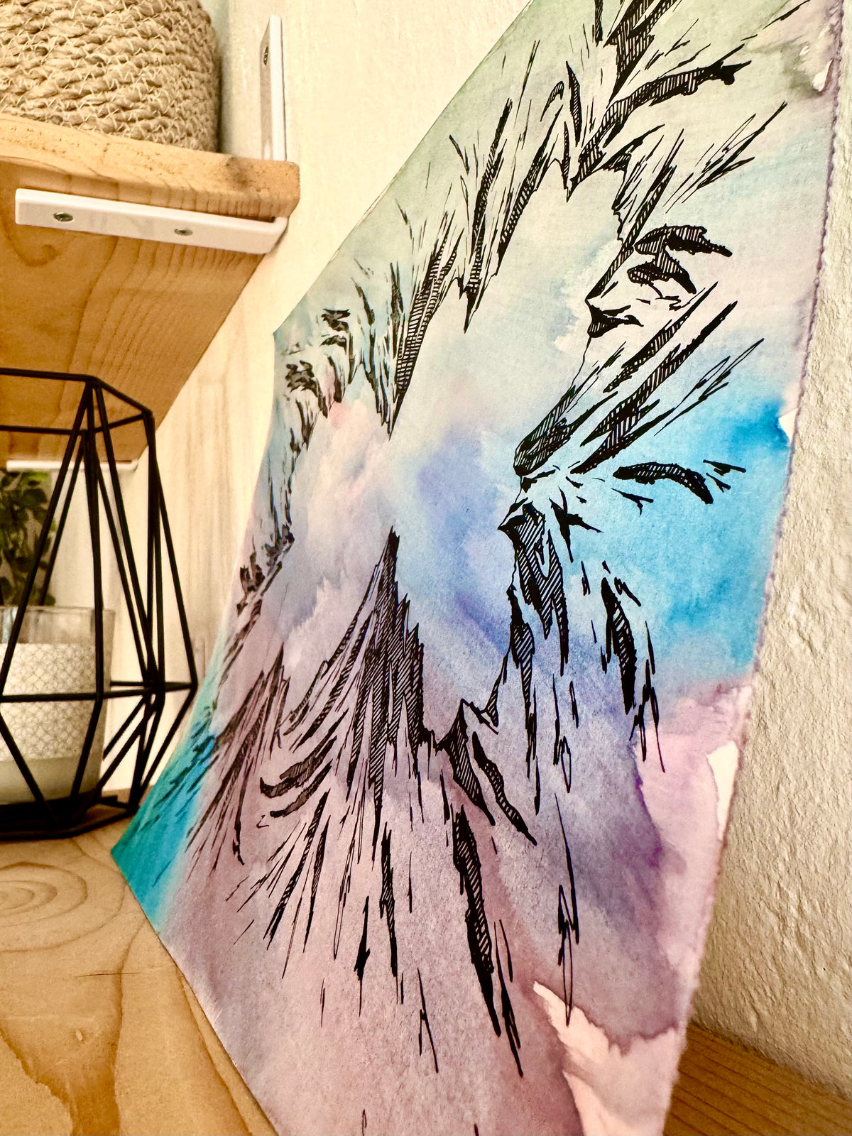 L’Œil du Sommet – Aquarelle originale